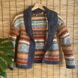 Striped Knitted Sweater Cardigan